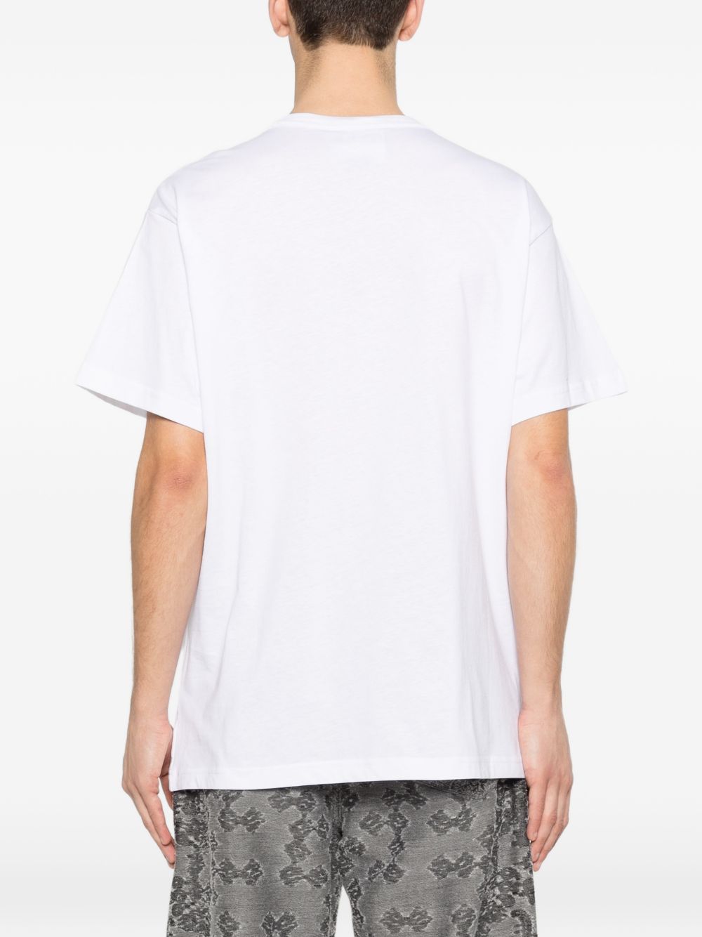 VERSACE JEANS COUTURE T-shirt in cotone bianco con stampa, view 2