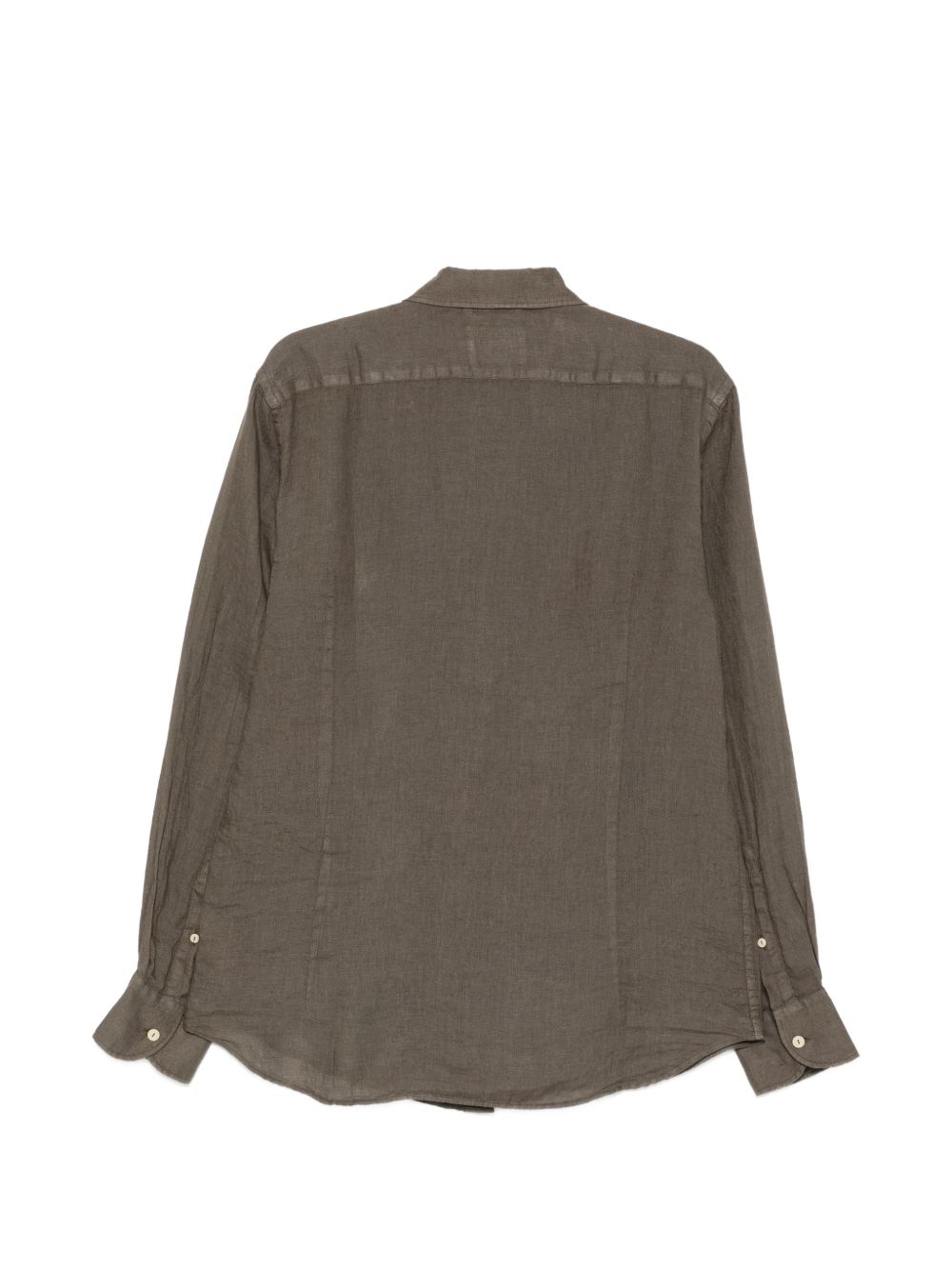 MC2 SAINT BARTH Camicia in lino verde scuro, view 2