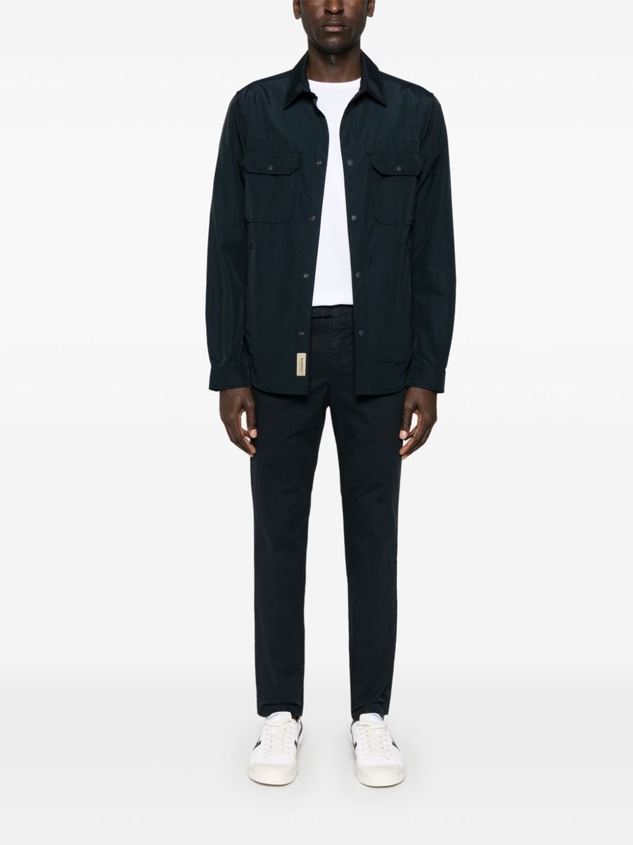 Woolrich Camicia blu notte con bottoni, view 3