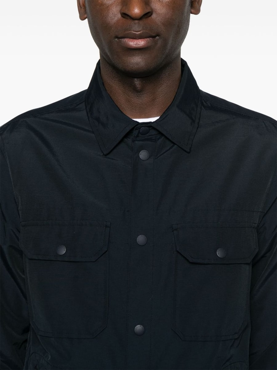 Woolrich Camicia blu notte con bottoni, view 5