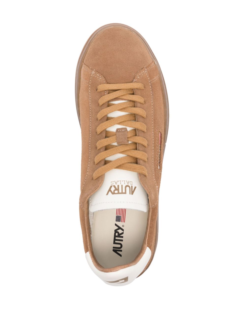 Autry Sneakers Dallas in camoscio marrone, view 2