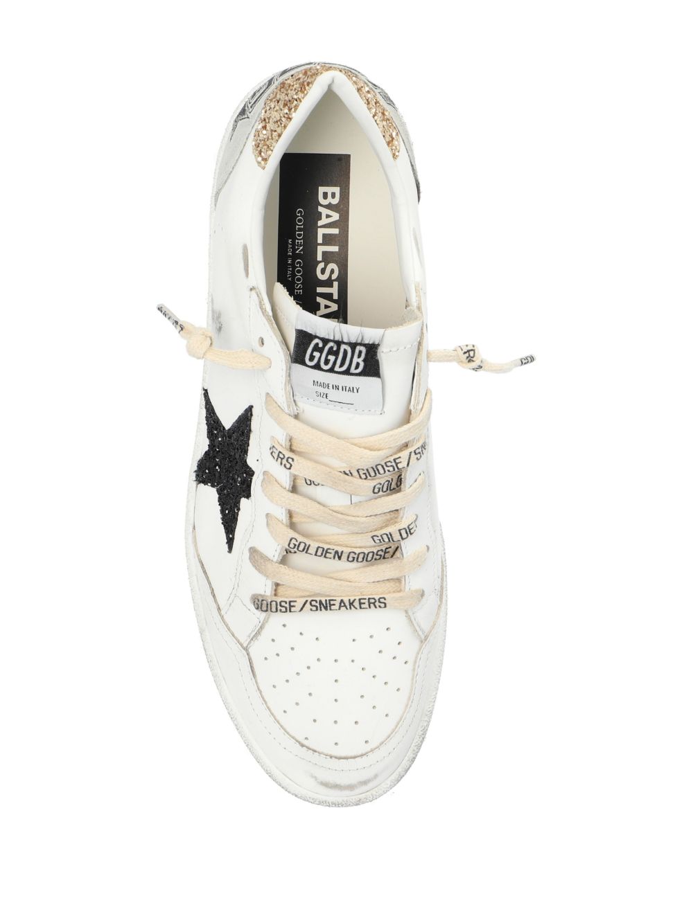 Golden Goose Sneakers 'Ball Star' con tallone glitterato, view 2
