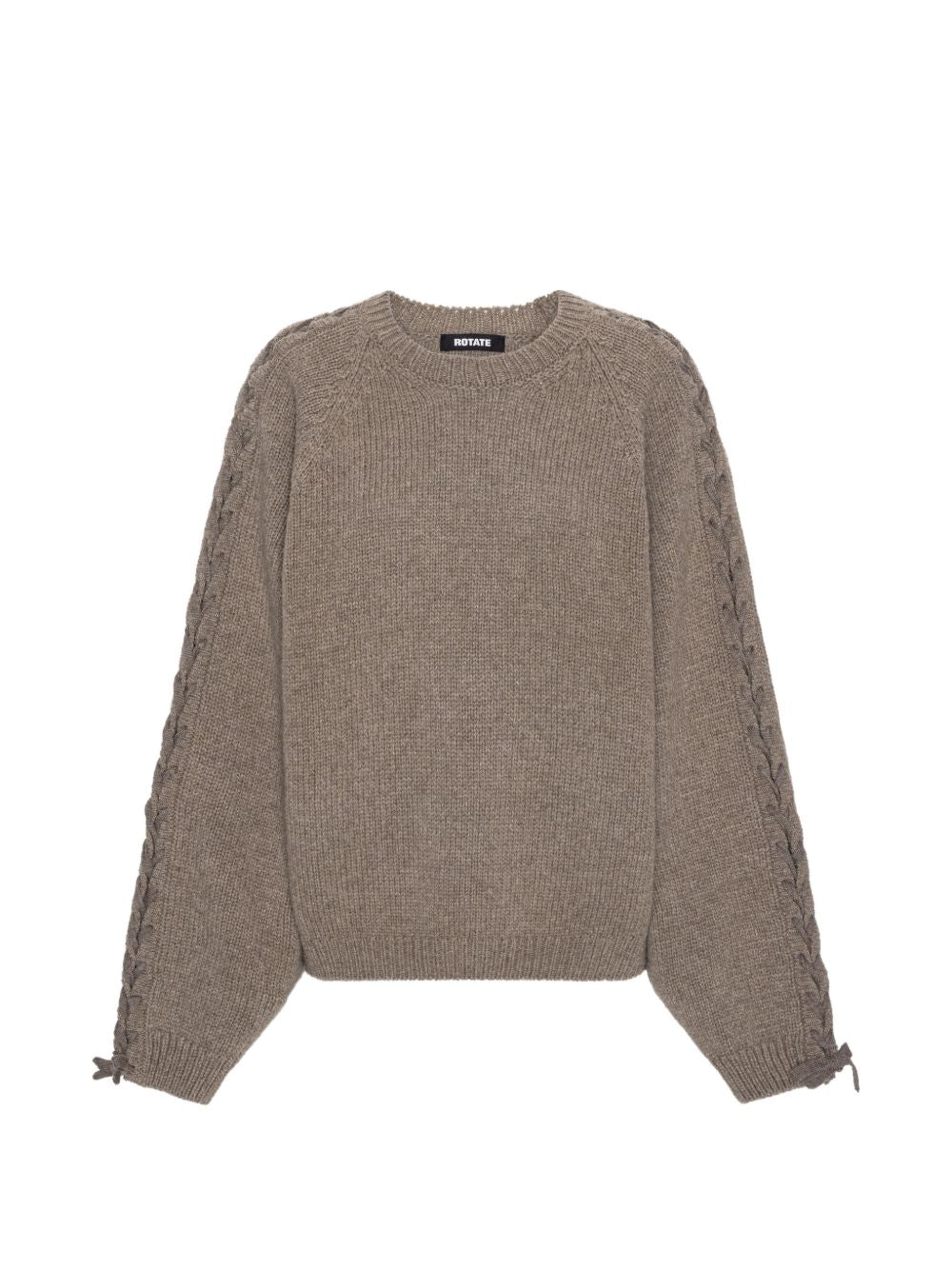 ROTATE Maglia marrone con dettagli intrecciati