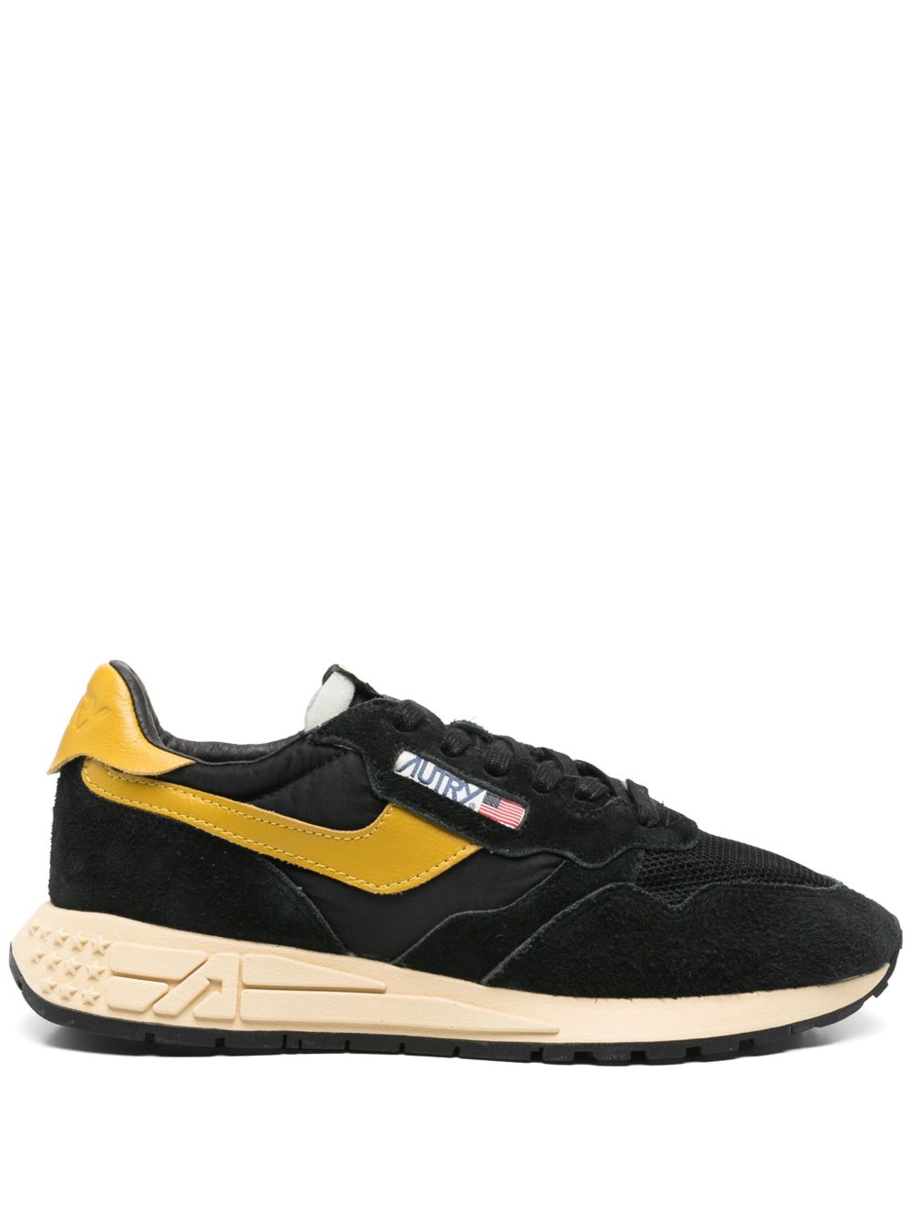 Autry Sneakers Medalist gialle e nere scamosciate