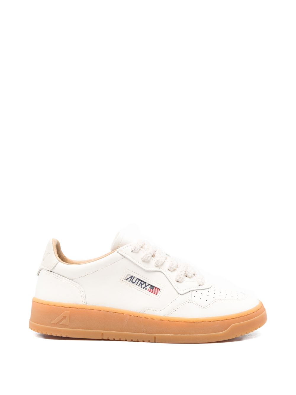 Autry Sneakers Medalist bianche con suola marrone