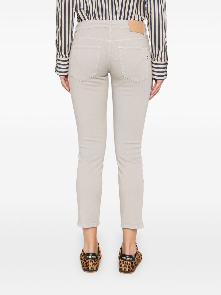 DONDUP Pantaloni skinny in cotone elasticizzato grigio, view 2