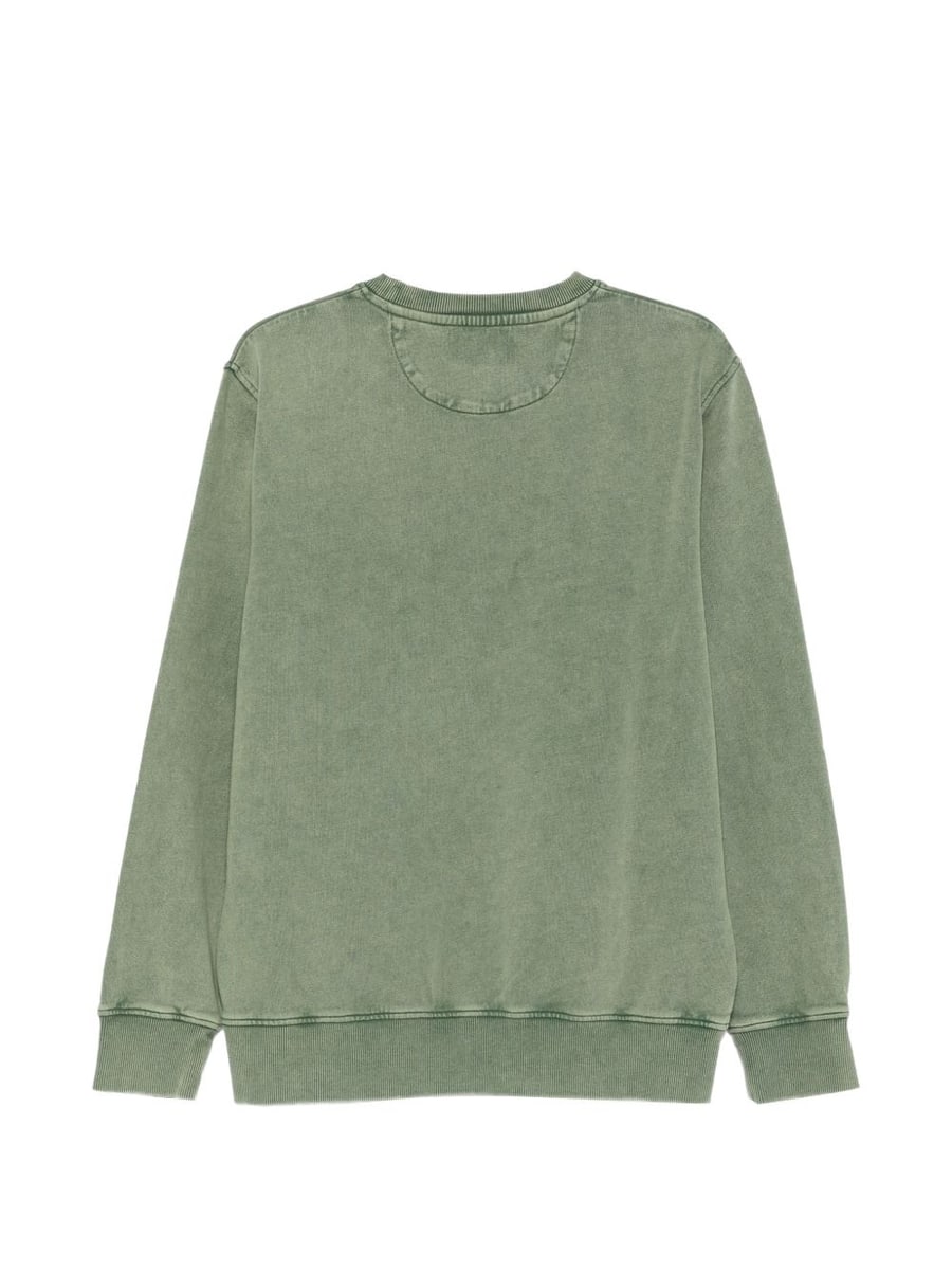 MC2 SAINT BARTH Felpa Ponza Vintage in cotone verde, view 3