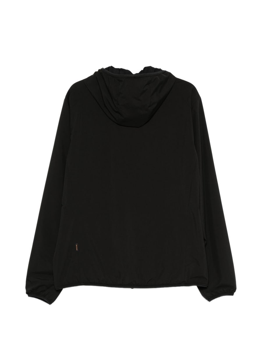 SAVE THE DUCK Giacca Pier nera con cappuccio e zip, view 2