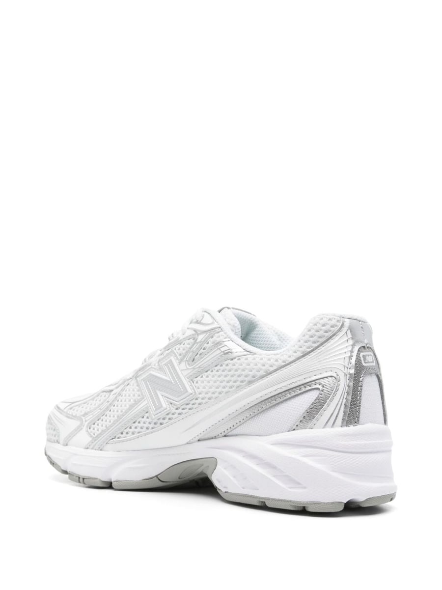 New Balance Sneakers bianche e argentate, view 3