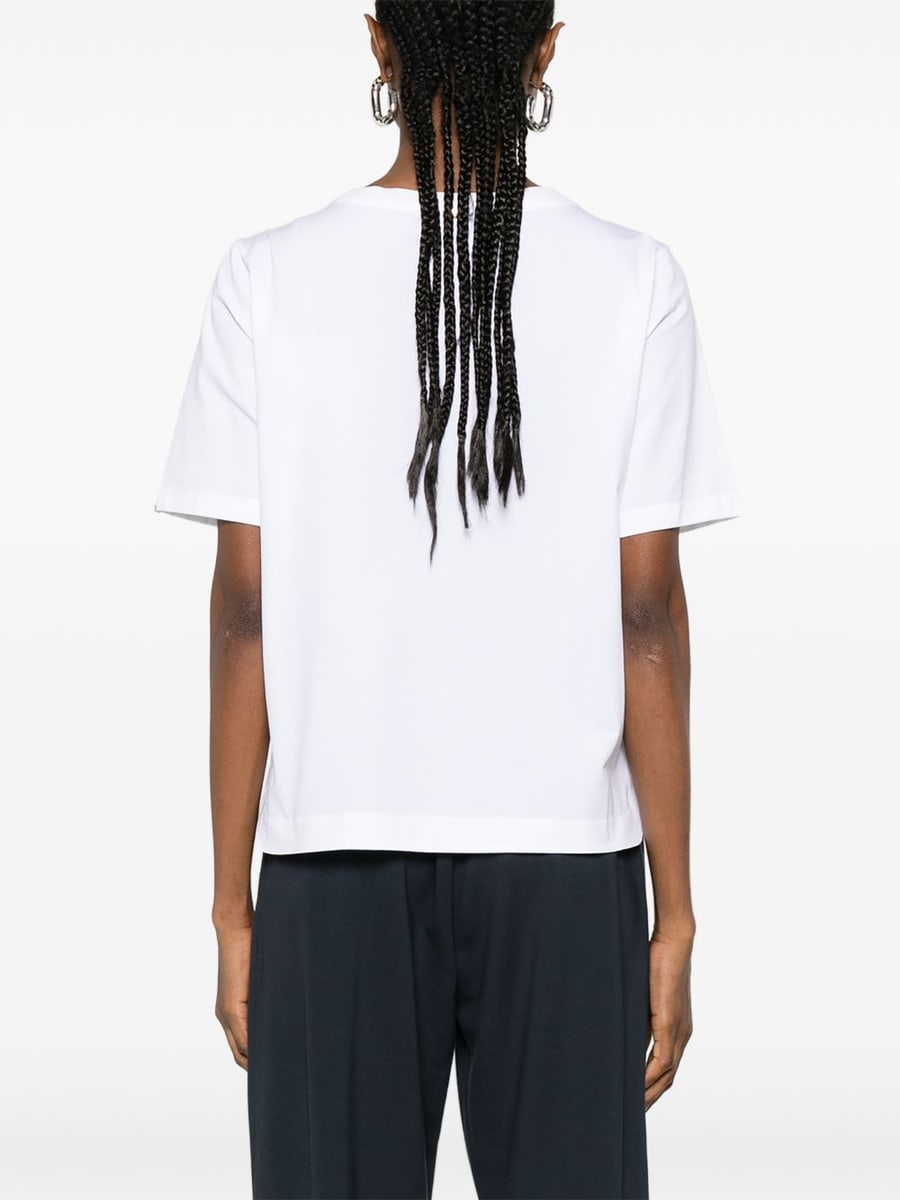 Herno T-shirt bianca a mezza manica, view 5