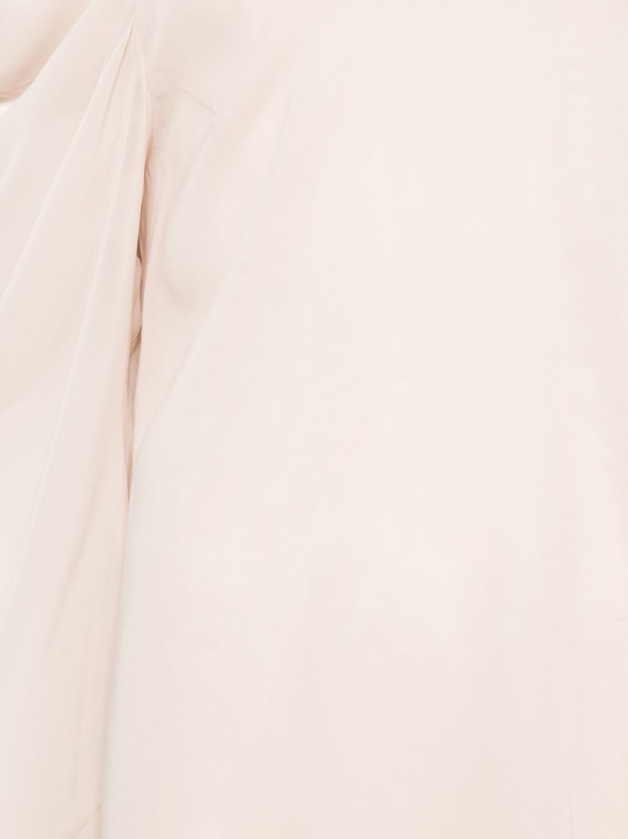 D EXTERIOR Blusa beige chiaro con strass cuciti sulle spalline, view 3
