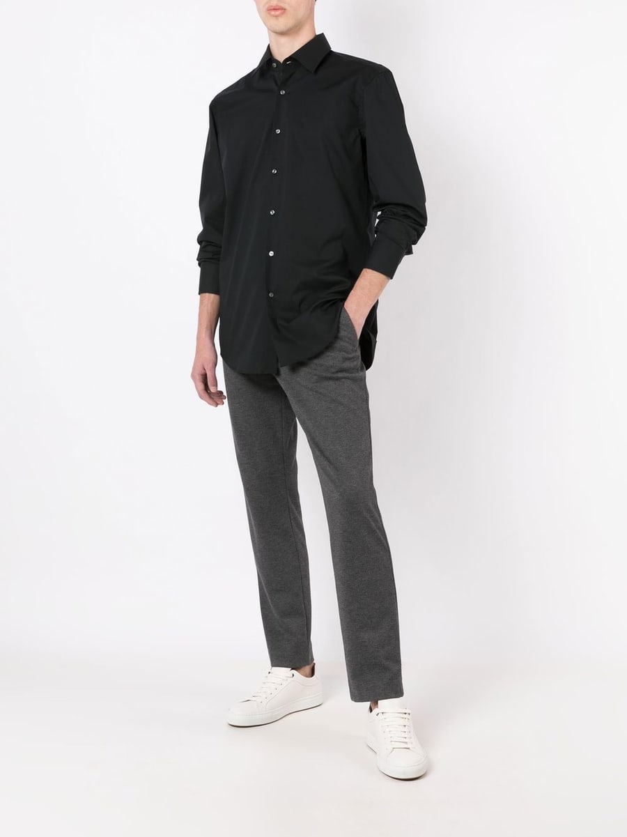 Boss Camicia H Hank in cotone elasticizzato, view 4