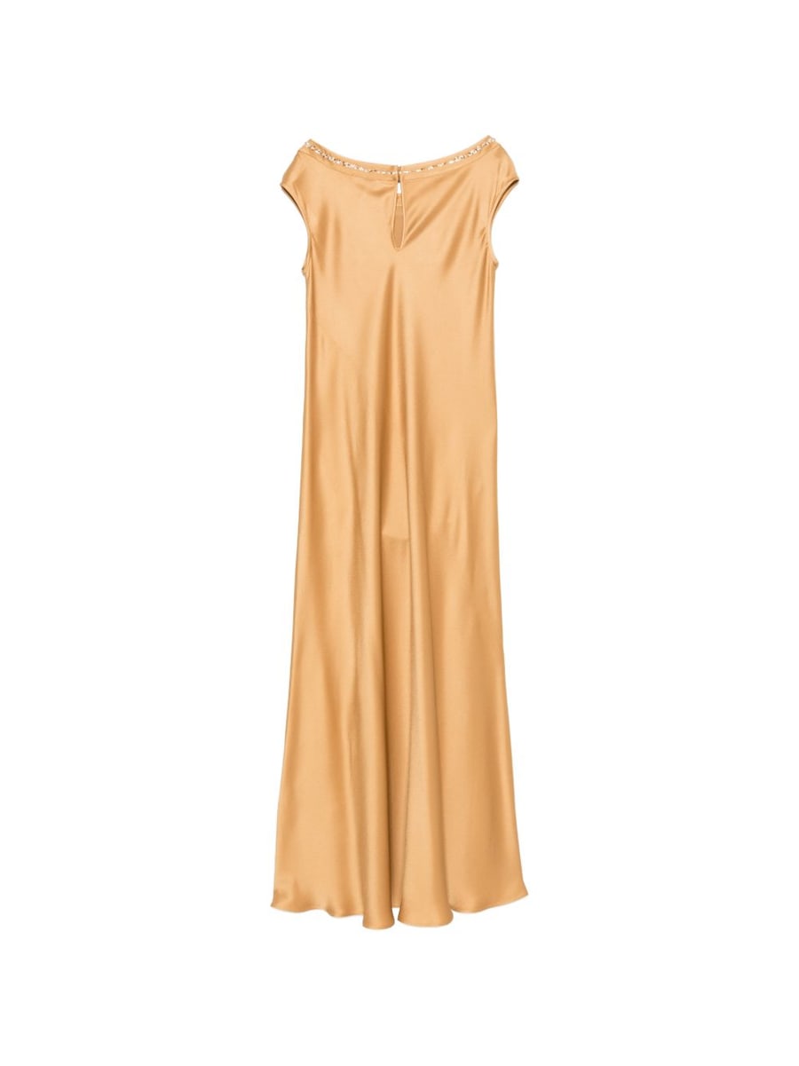 ANTONELLI Abito giallo Maxwell con strass sullo scollo, view 2