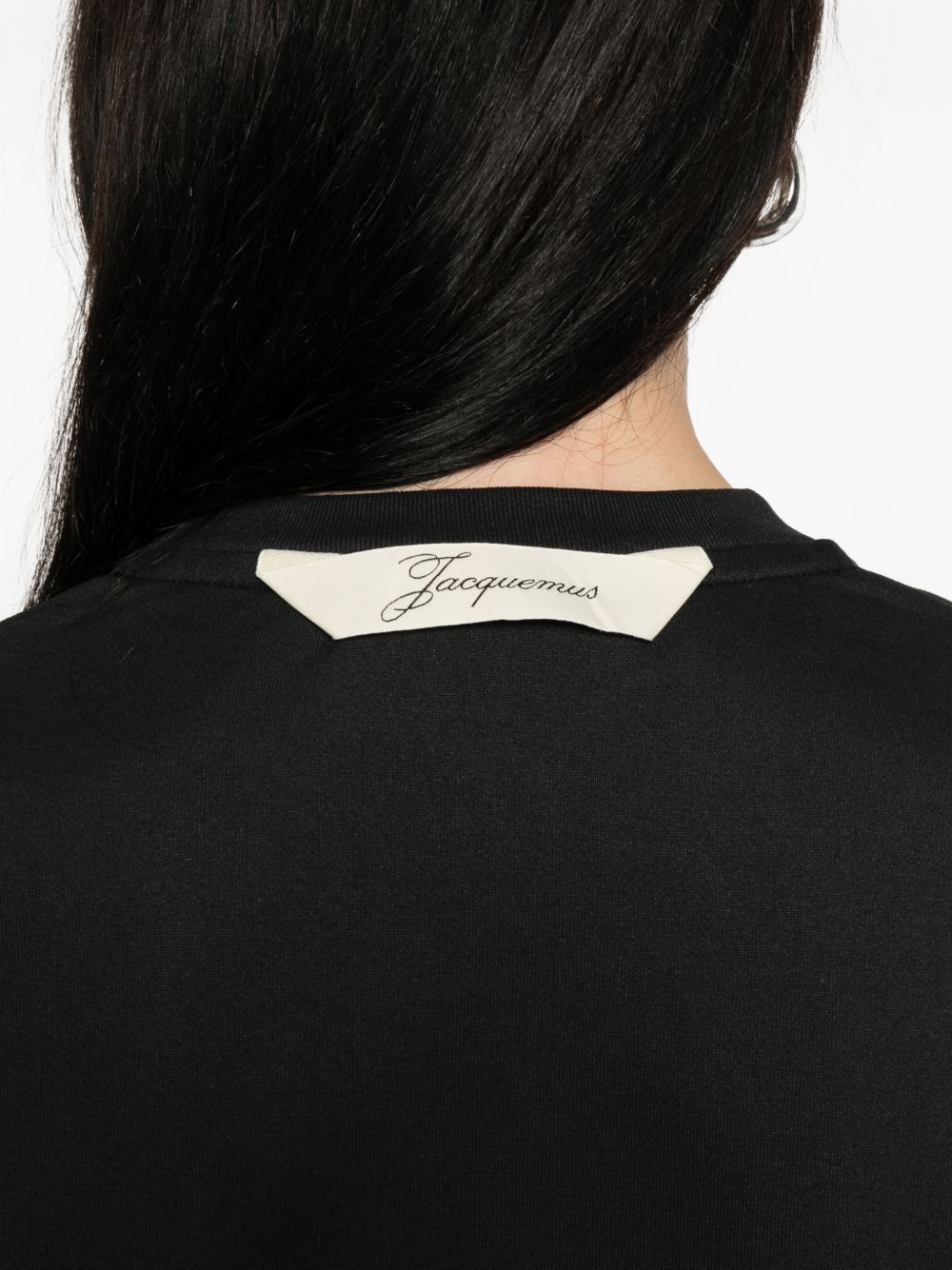 Jacquemus T-shirt a maniche corte nera, view 2