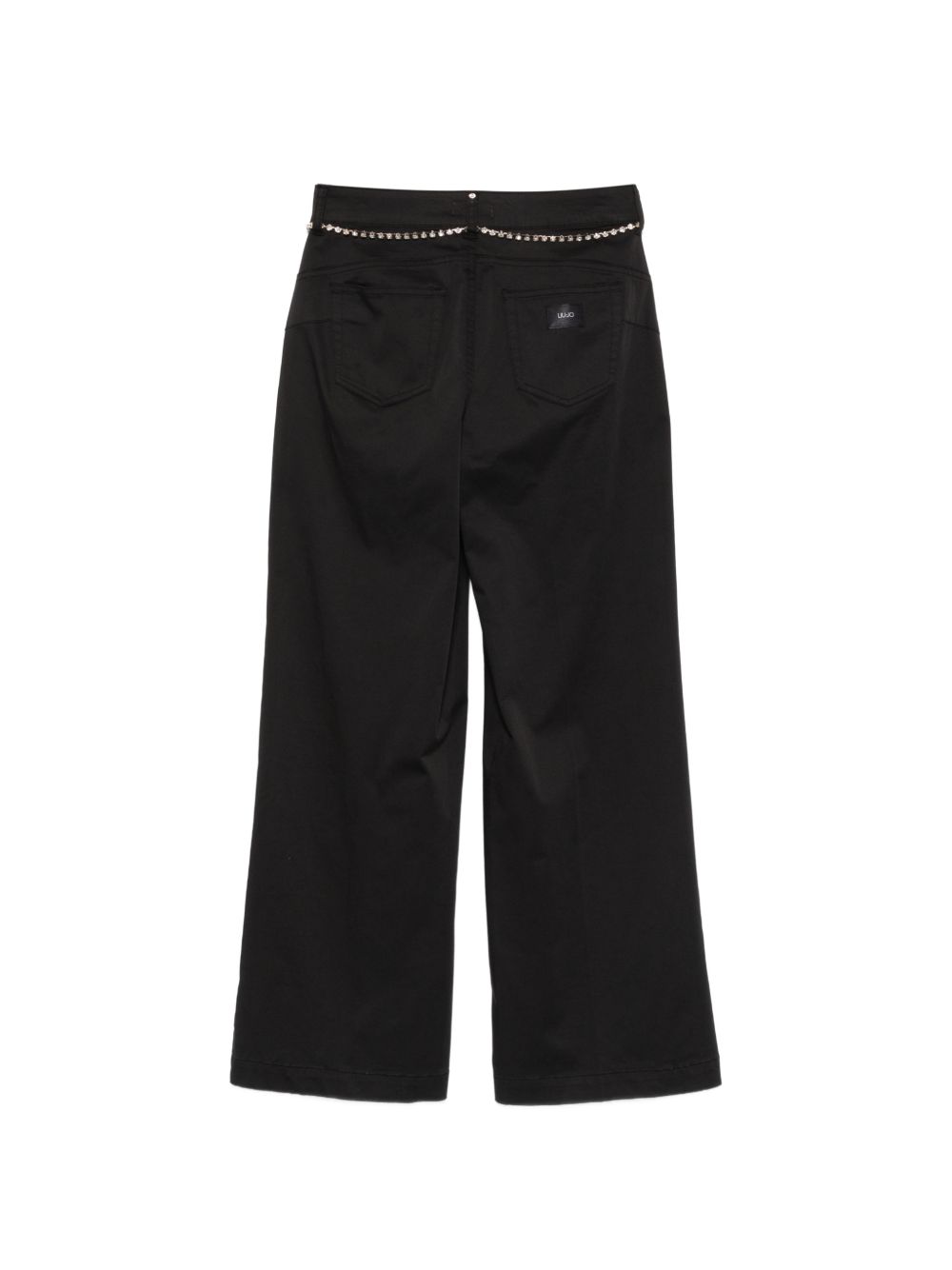LIUJO Pantaloni con catenina in vita neri, view 2