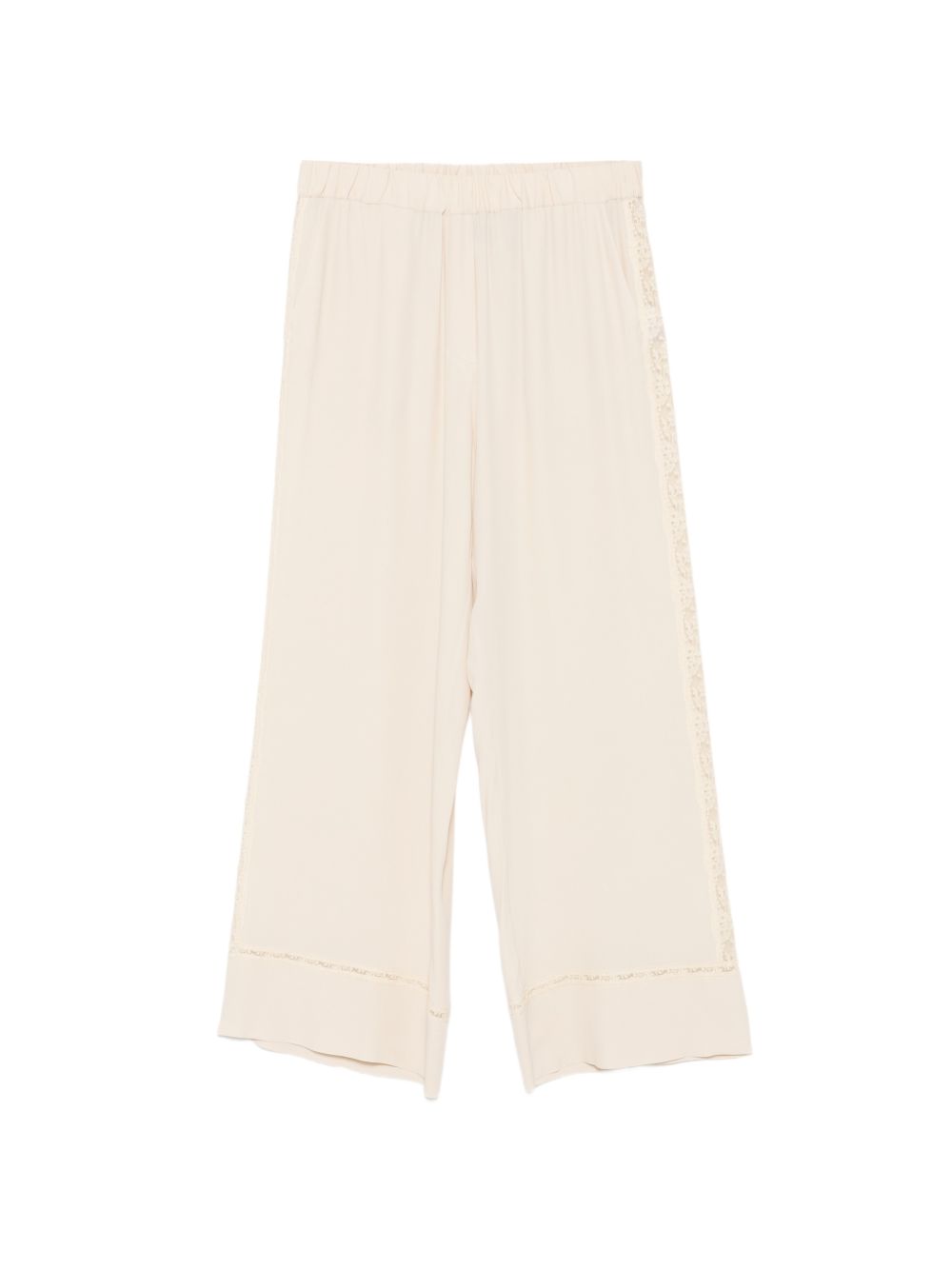 SEMICOUTURE Pantaloni Elle con ricami beige chiaro, view 2