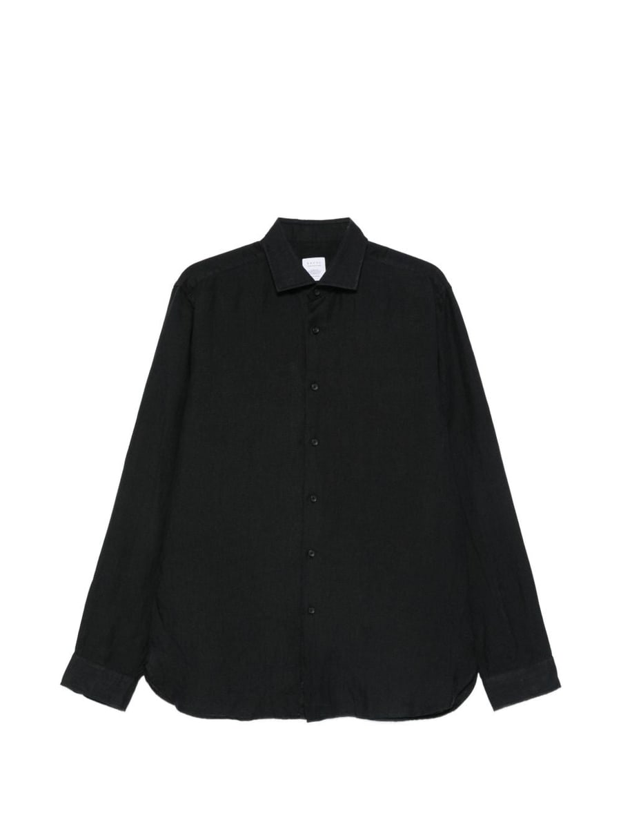 XACUS Camicia a maniche lunghe nera