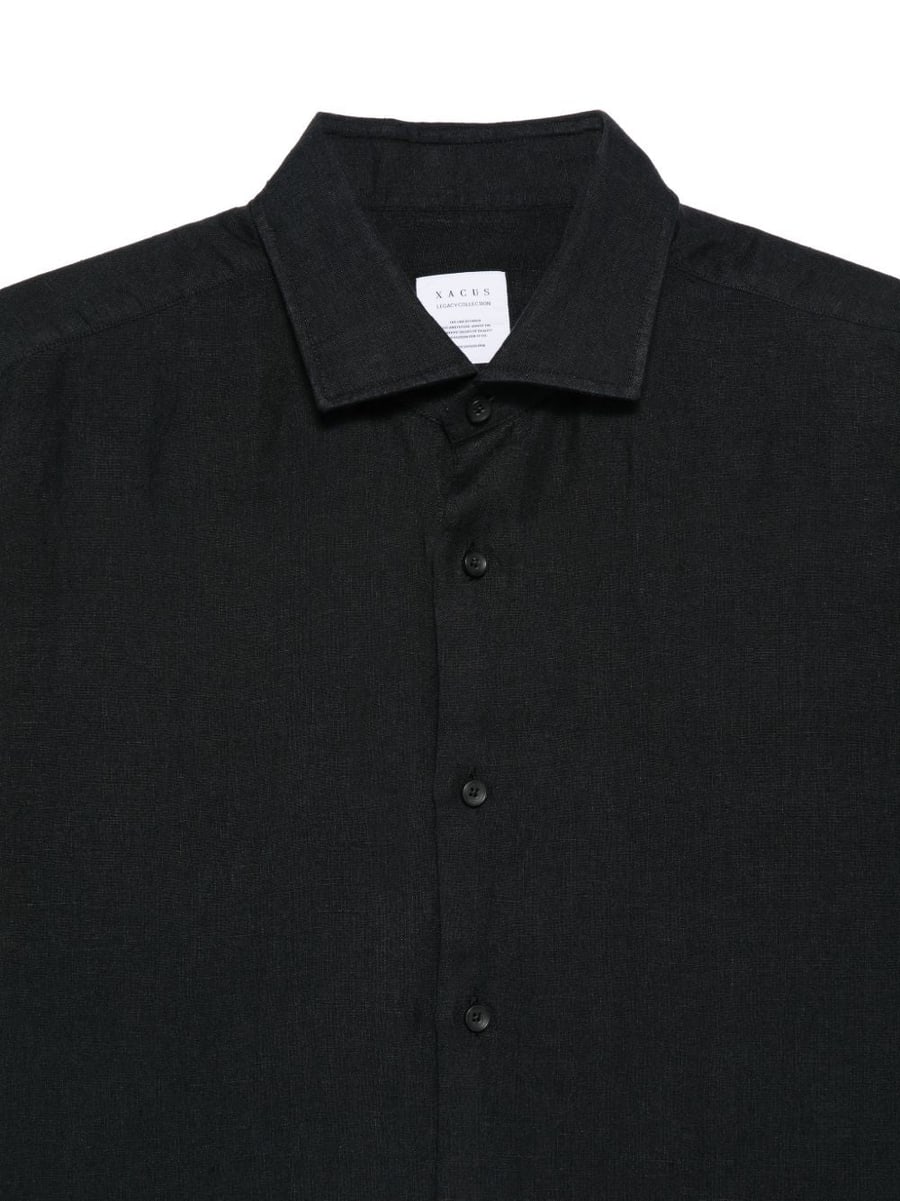 XACUS Camicia a maniche lunghe nera, view 3