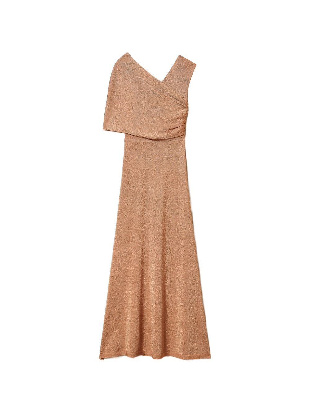 Twinset Abito lungo con scollo a V e spalle asimmetriche