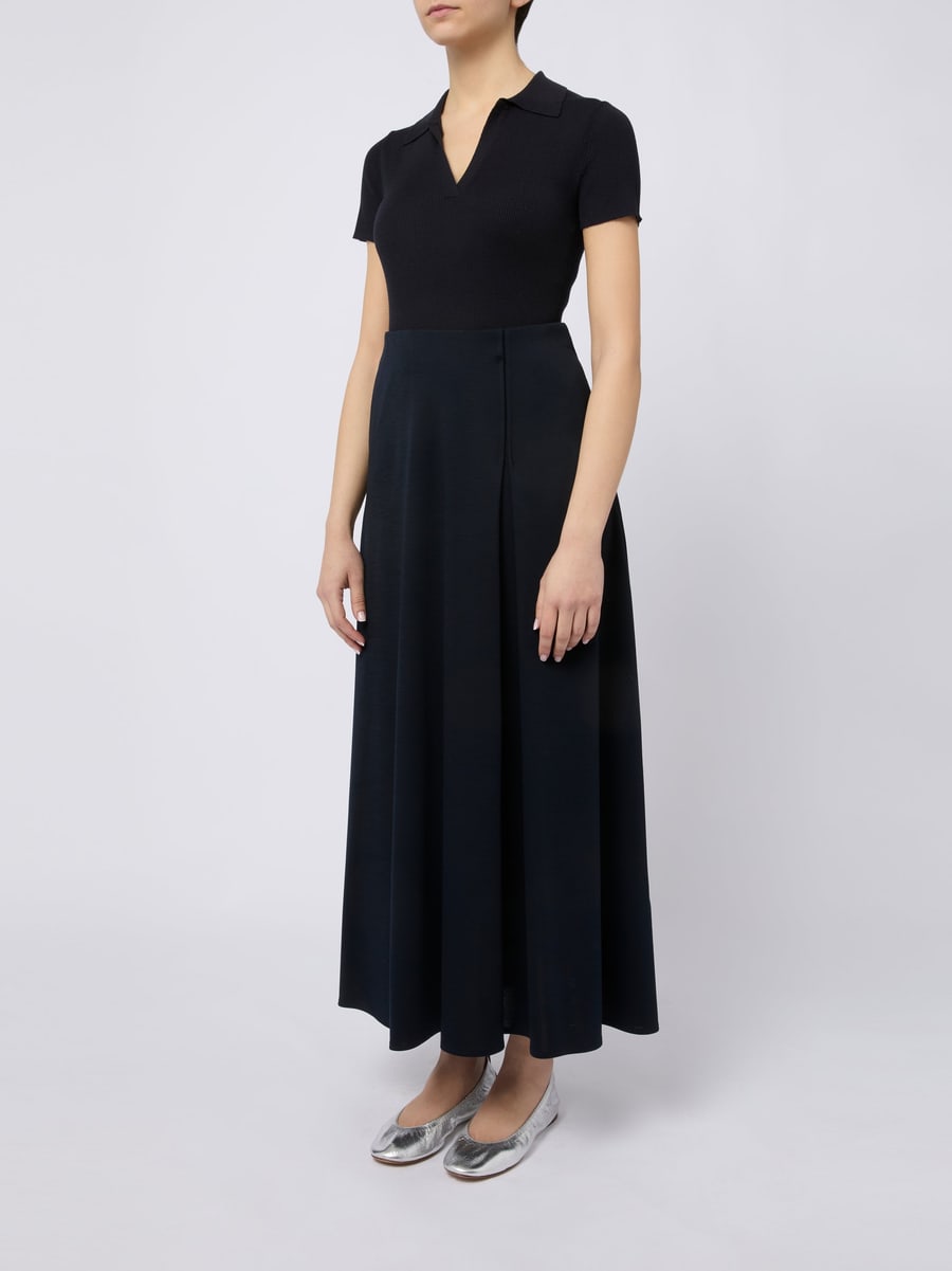 Max Mara Gonna lunga Stille elegante e fluida nero, view 2