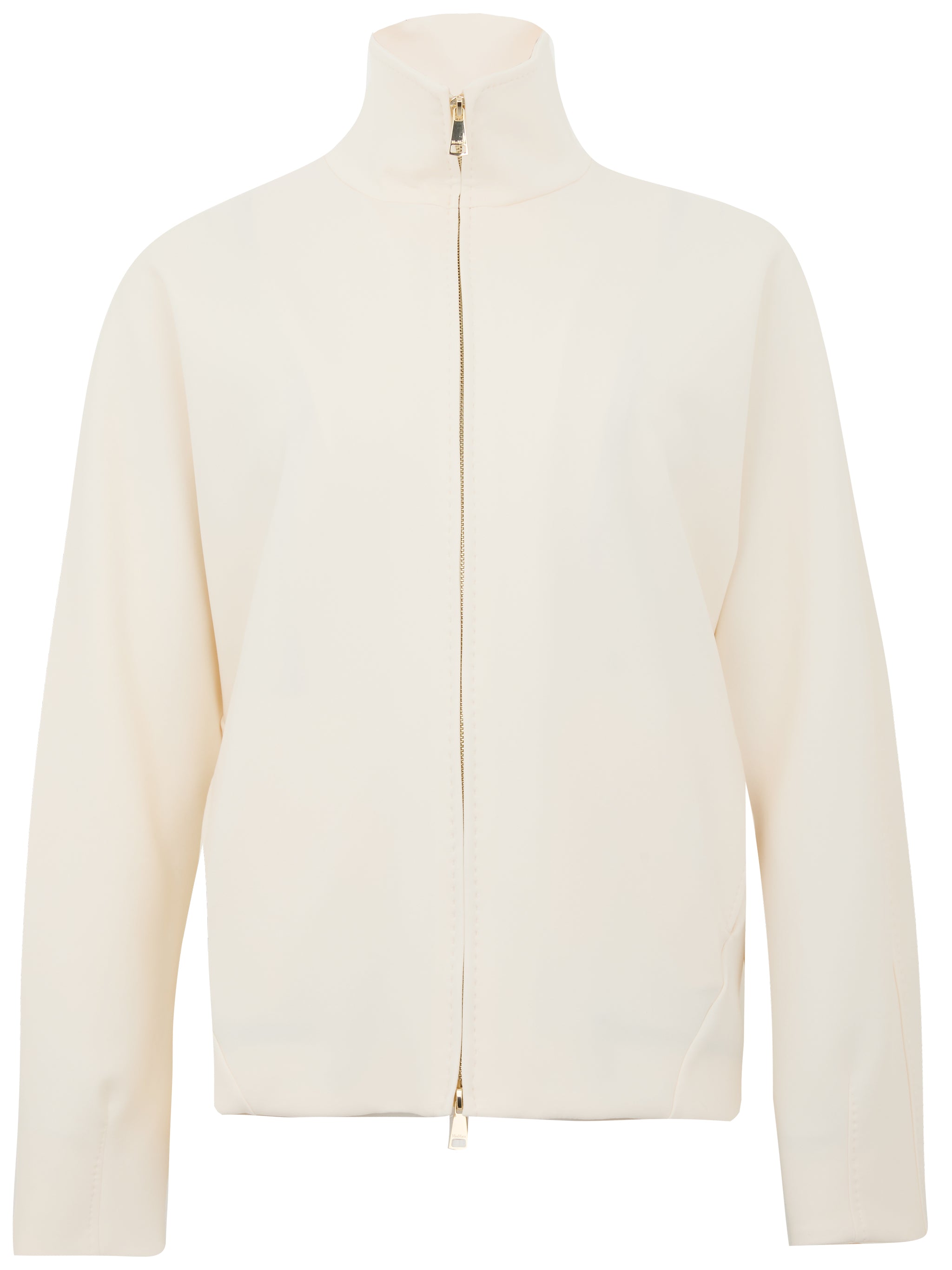 Max Mara Giacca Pala elegante con zip panna