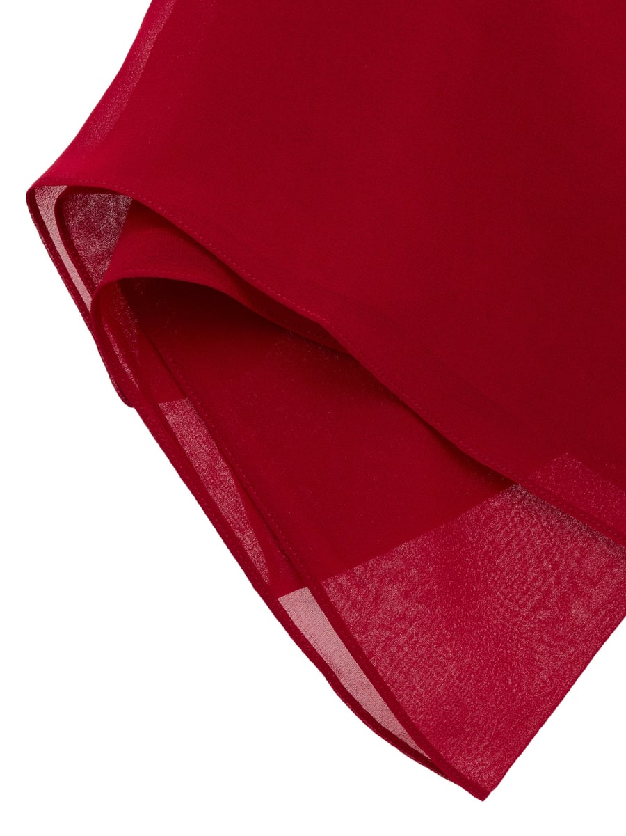 Max Mara Sciarpa foulard di seta rossa, view 2