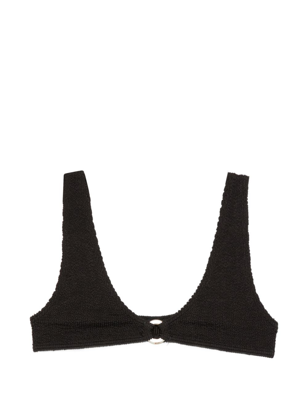 BOND EYE Top bikini Scout in spugna increspata nera