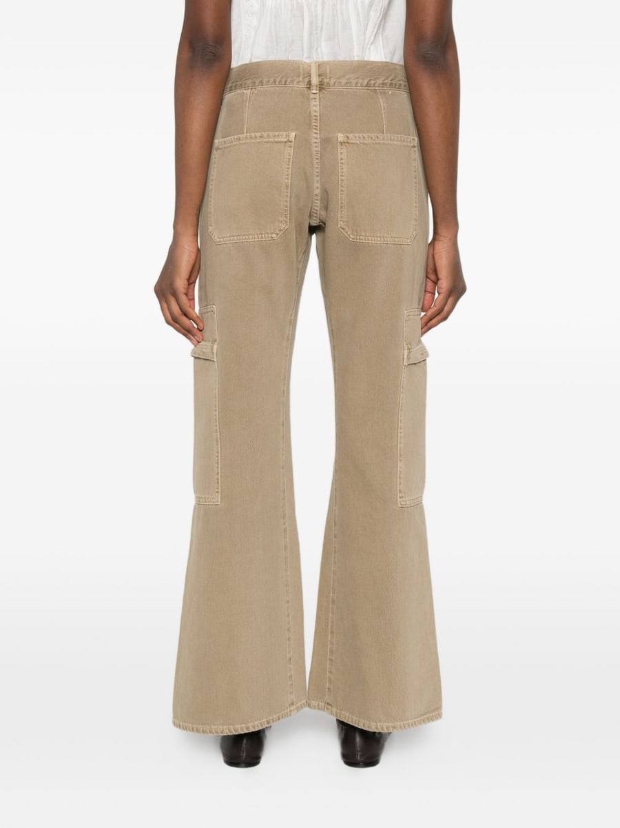 CITIZENS OF HUMANITY Jeans Clina a zampa beige con tasche, view 3