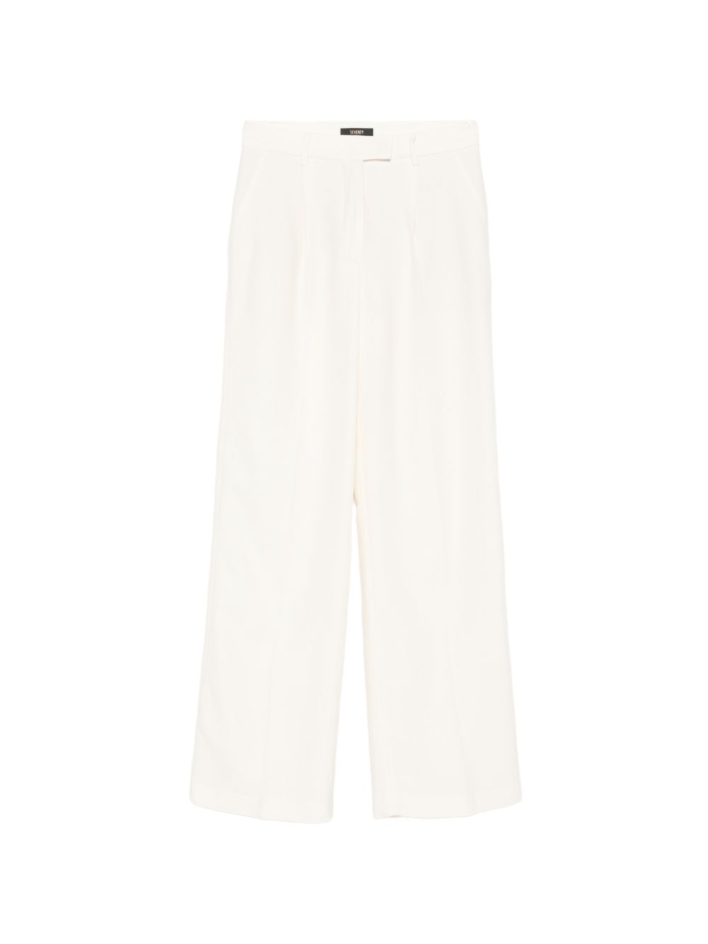 SEVENTY Pantaloni in cotone bianco ampi