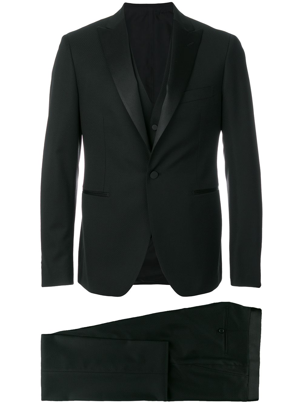 Tagliatore Completo elegante nero con giacca monopetto