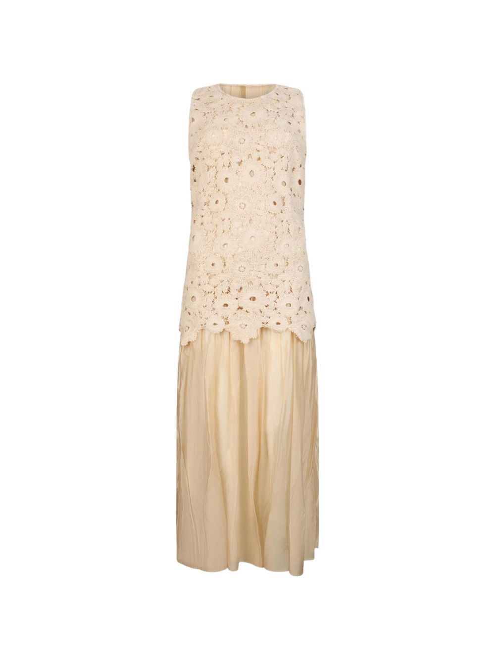 LIUJO Abito midi combinato con ricami