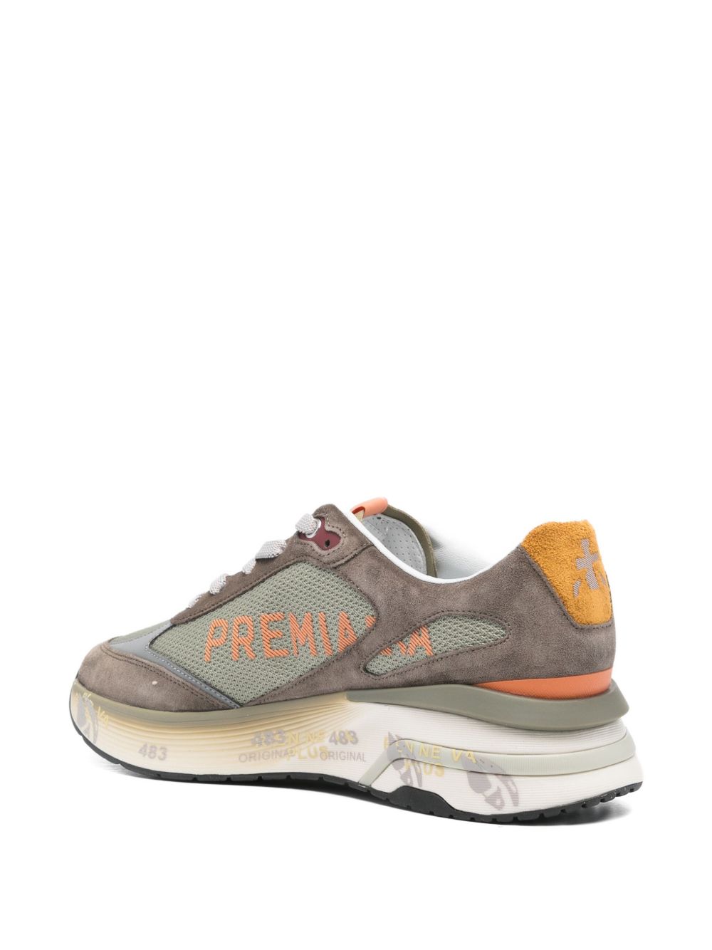 PREMIATA Sneakers Moerun in pelle grigia, view 2
