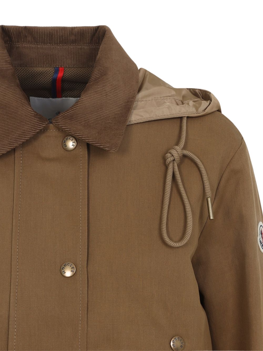 Moncler Giacca Aconitum color cuoio con bottoni, view 2