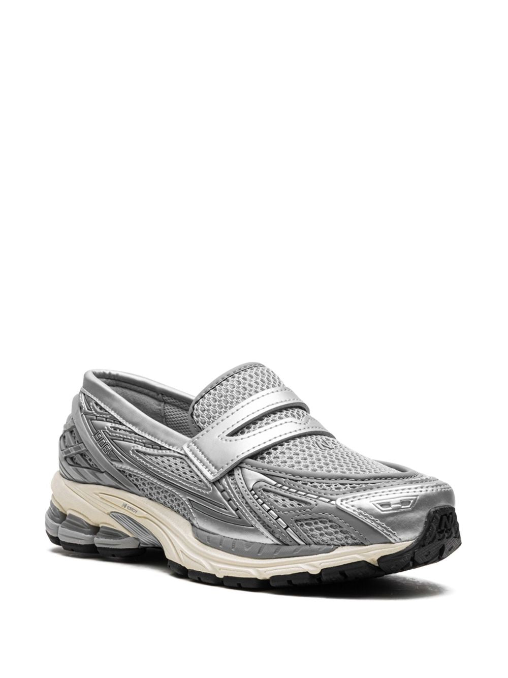 New Balance Sneakers a mocassino 1906L grigio e bianco, view 2