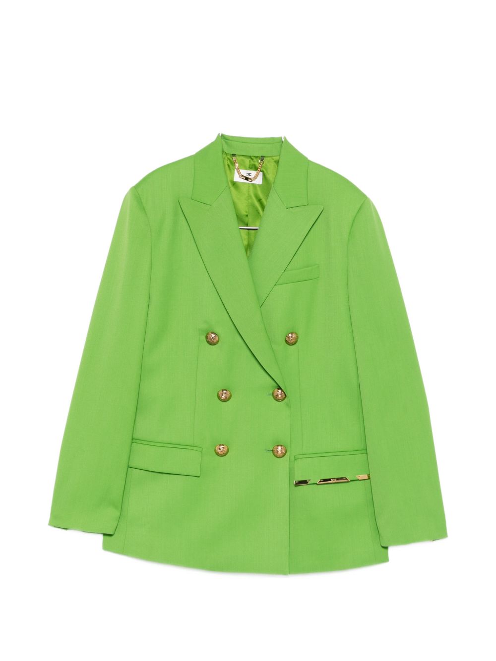 Elisabetta Franchi Blazer doppiopetto con bottoni dorati e tasche