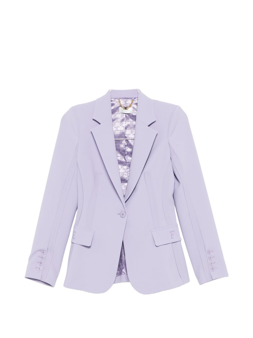 Elisabetta Franchi Blazer elegante color lilla con fodera interna