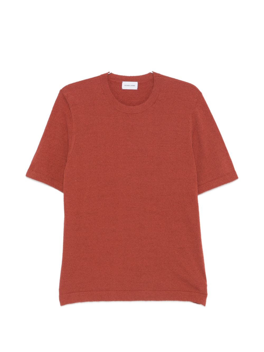 SCAGLIONE T-shirt in cotone rosso a maniche corte