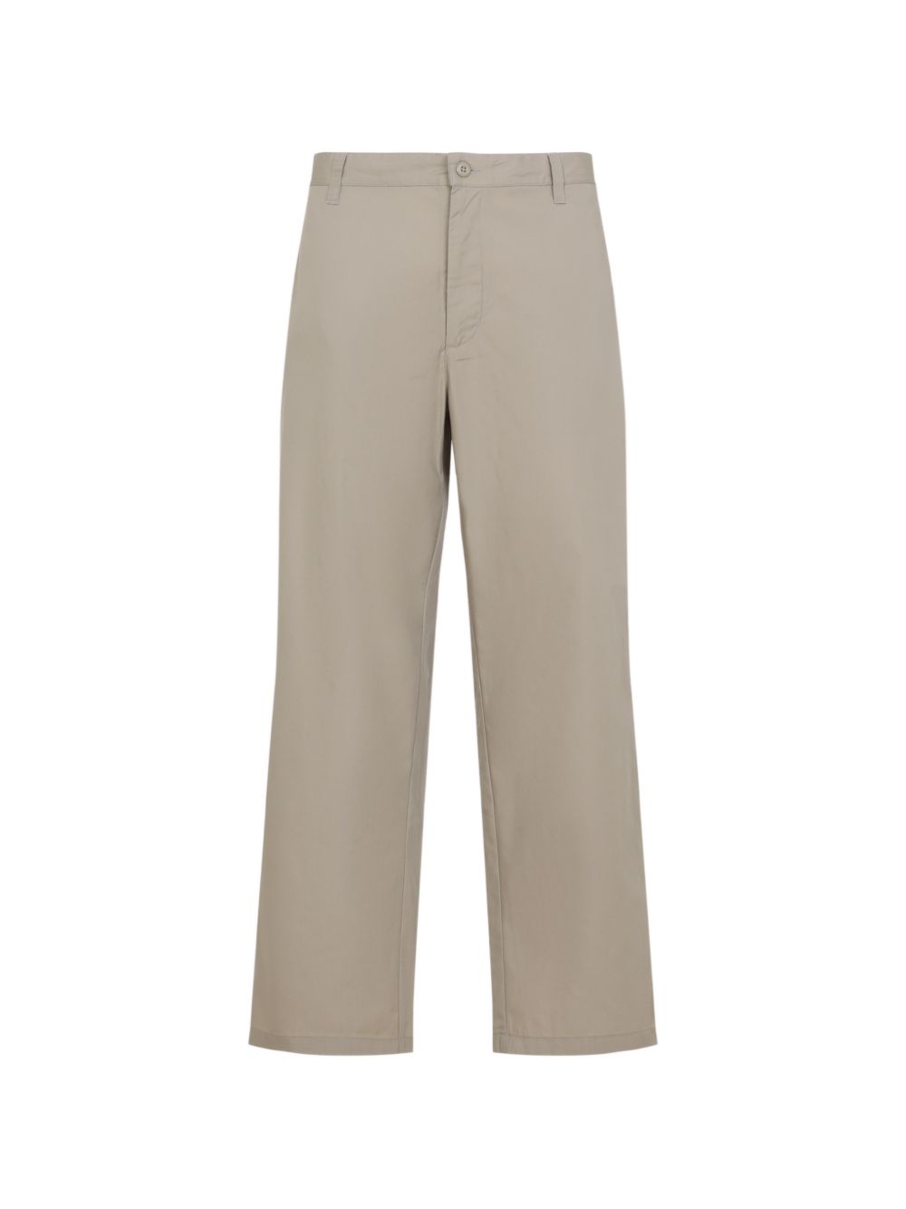 Carhartt WIP Pantaloni svasati in cotone beige con logo