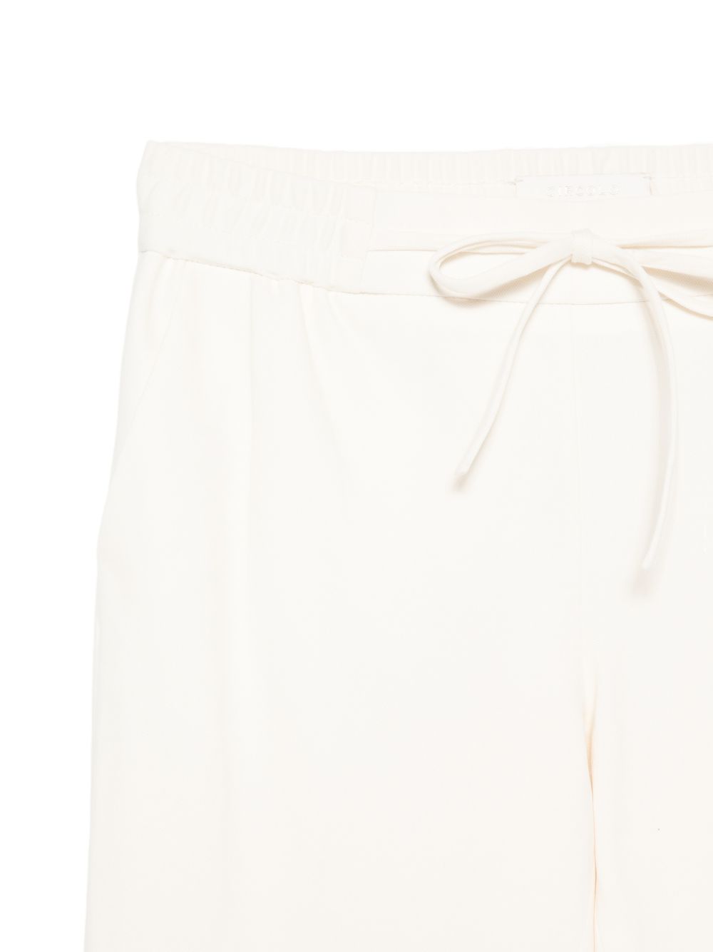 CIRCOLO 1901 Pantaloni in cotone elasticizzato bianco con coulisse, view 2
