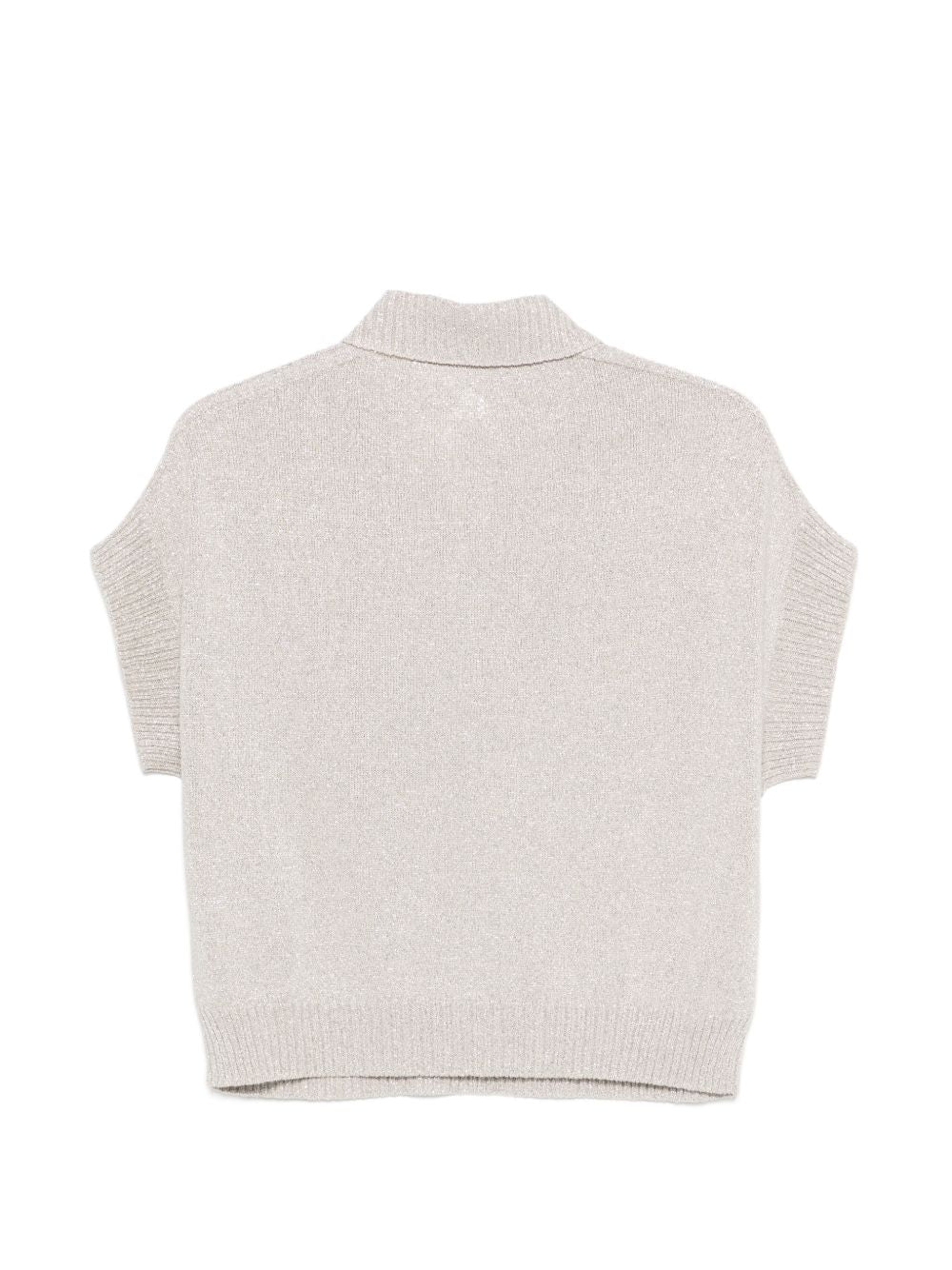 D EXTERIOR Polo in maglia grigia, view 2
