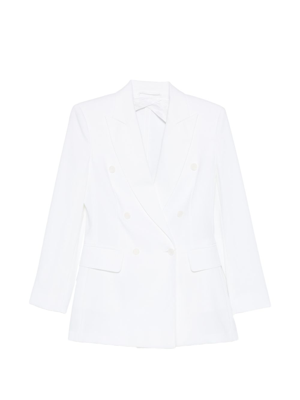 Max Mara Blazer Pagella in cotone bianco doppiopetto