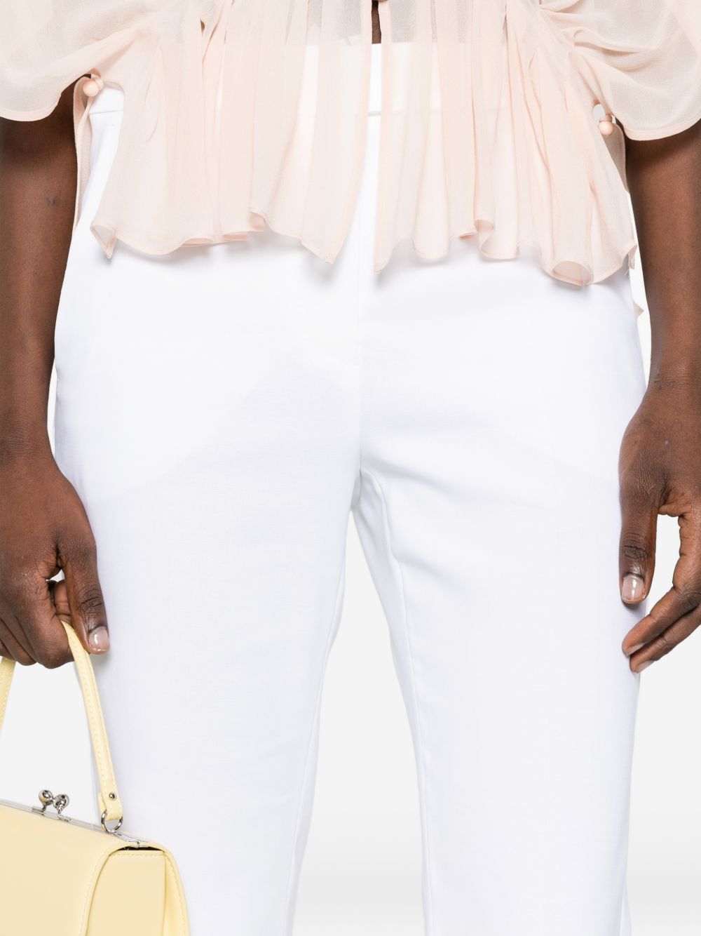 Max Mara Pantaloni Cecina in cotone bianco, view 2