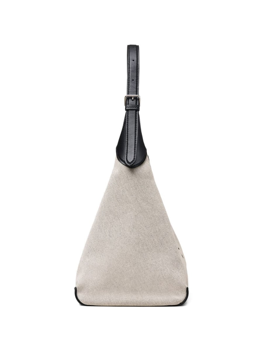 Marc Jacobs Borsa The Sack in cotone grigio, view 4