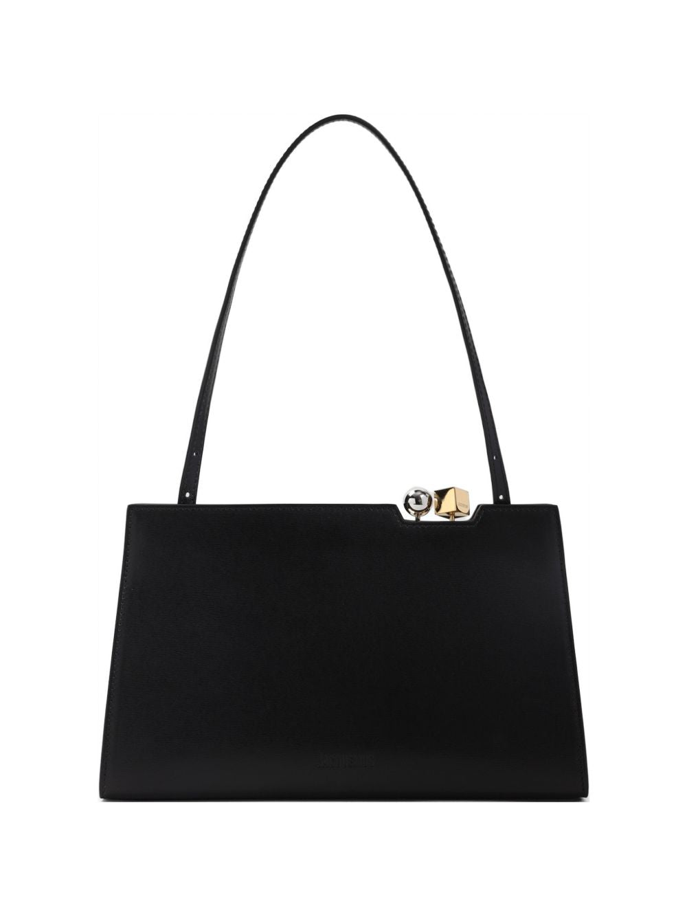 Jacquemus Borsa a spalla nera in pelle 'Le Salon'