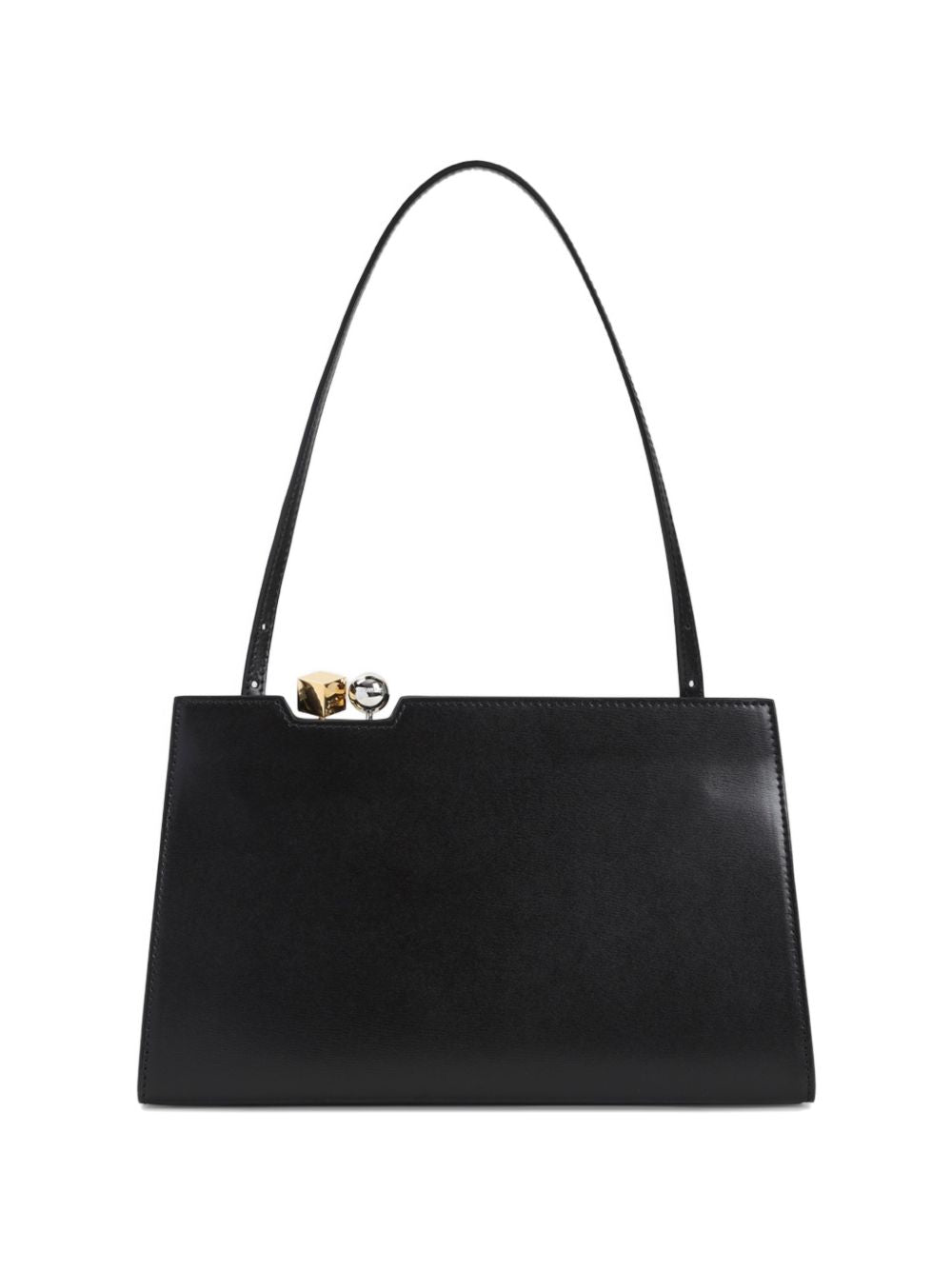 Jacquemus Borsa a spalla nera in pelle 'Le Salon', view 2