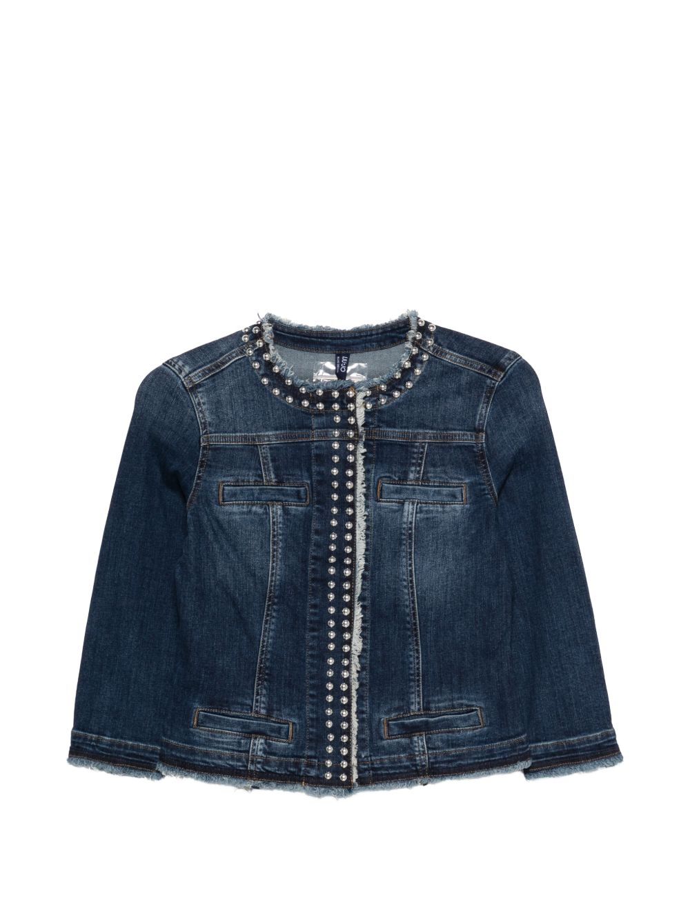 LIUJO Giubbotto di jeans impreziosito da borchiette luminose