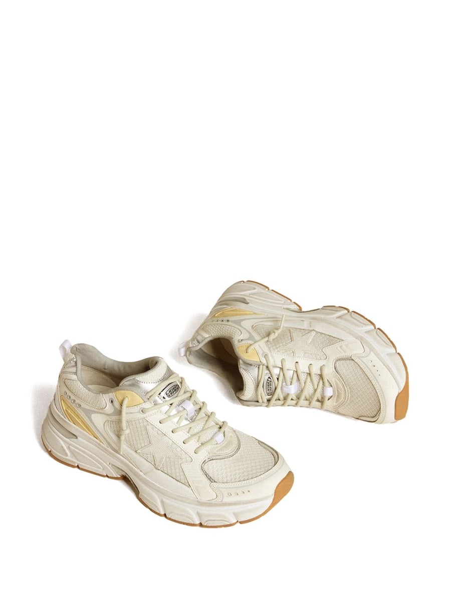 Golden Goose Sneakers 'Lightstar' bianche e gialle, view 3