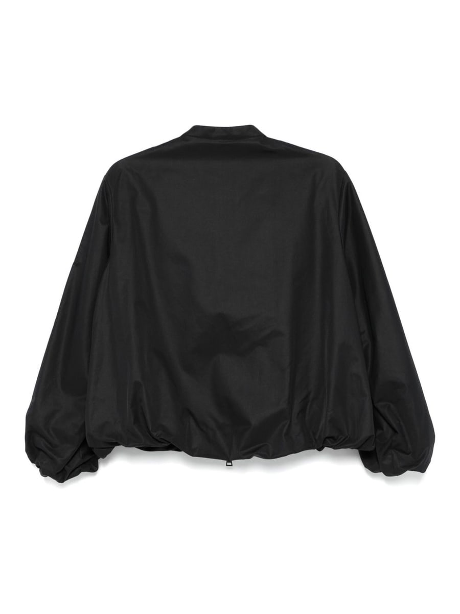 Moncler Bomber nero tecnico con zip, view 2