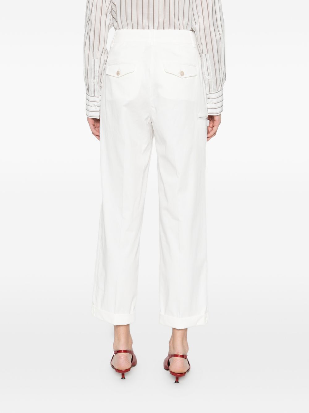 PESERICO Pantaloni bianchi casual, view 2