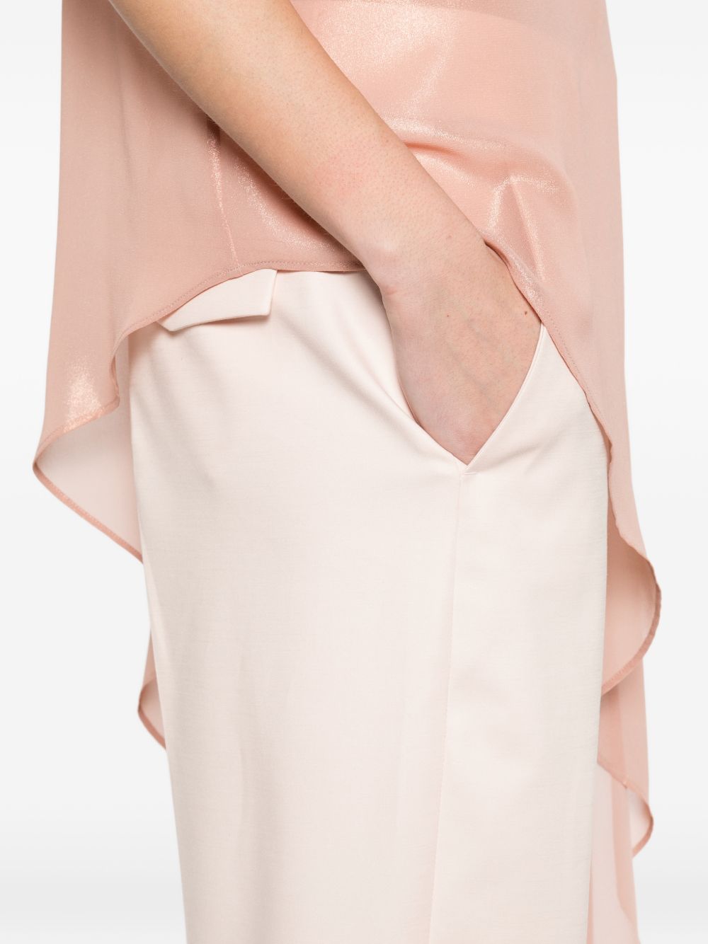 PESERICO Pantaloni rosa con pinces, view 2